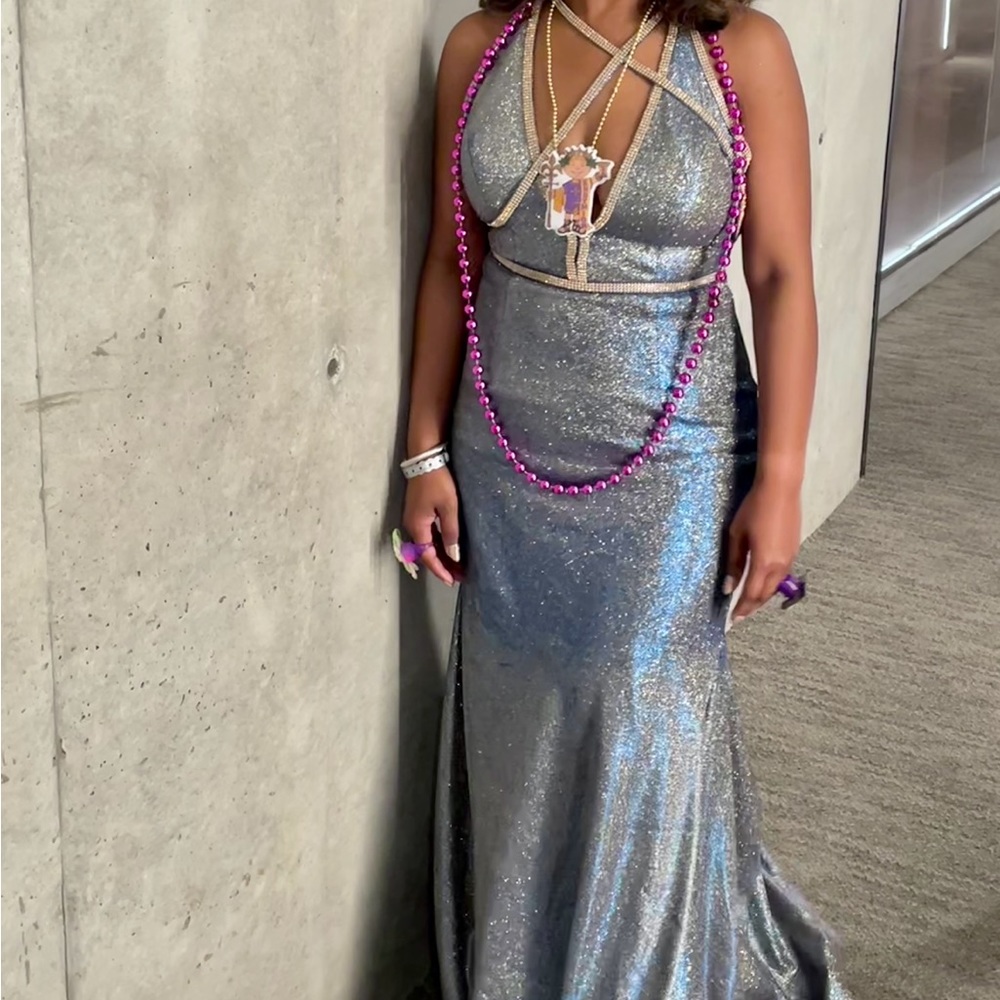 Mac Duggal mermaid gown ball gown  prom homecoming formal maxi 4 iridescent - Picture 13 of 14